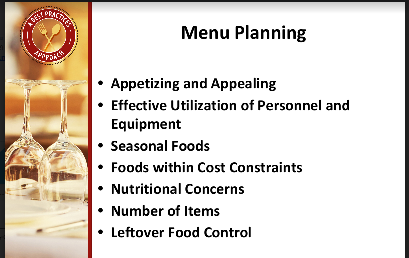 Restaurant Menu Pricing and Control