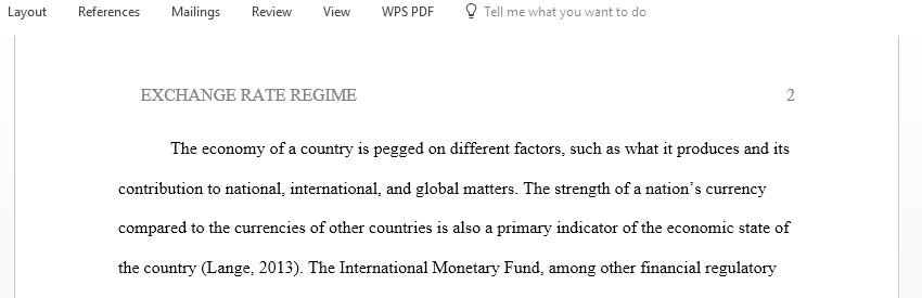 Select a country of your choice and discuss the advantages and disadvantages of its exchange rate regime