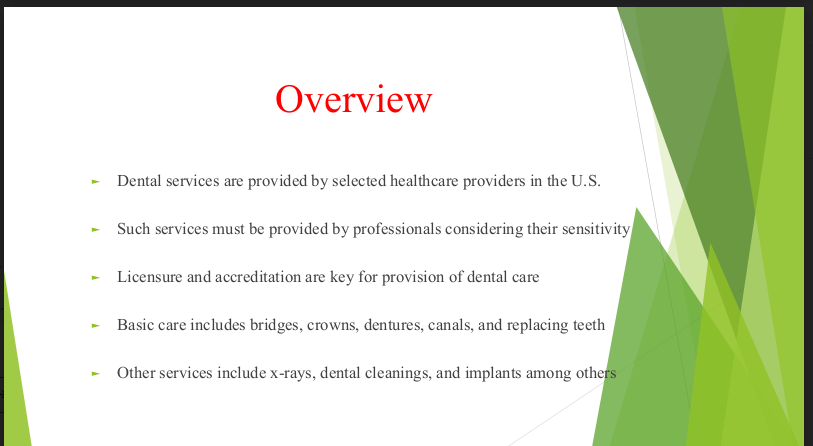 Prepare a PowerPoint presentation with detailed speaker notes for every slide that discusses Health Care Delivery in the U S