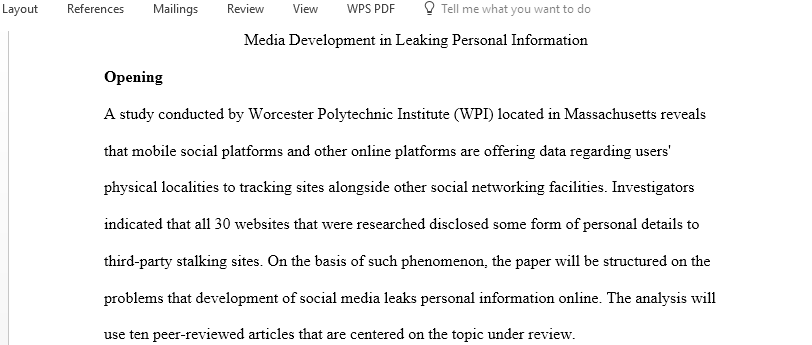  Media Development in Leaking Personal Information paper