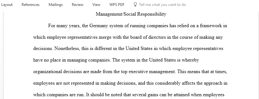 for In Germany under the model of stakeholder capitalism employee representatives sit on company boards of directors what are the advantages of this model