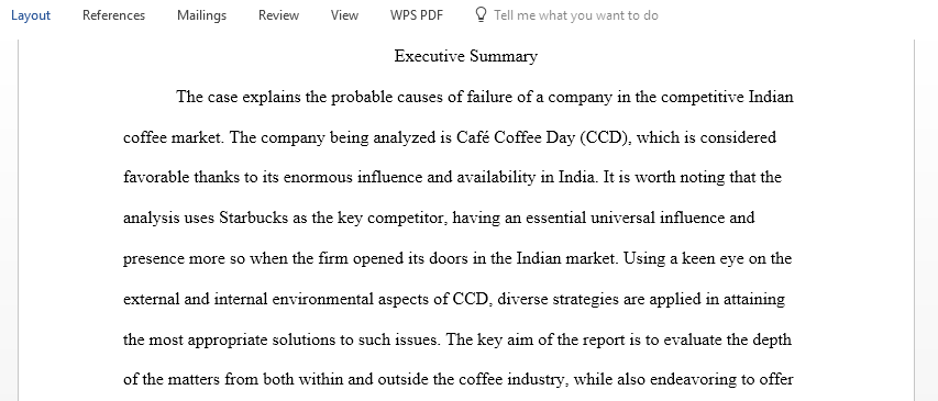 Use two external analytics tools and two internal tools to analyze Coffee Wars in India case