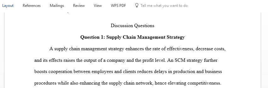 Discussion on SCM Strategy and Factors in Supply Chain Decisions