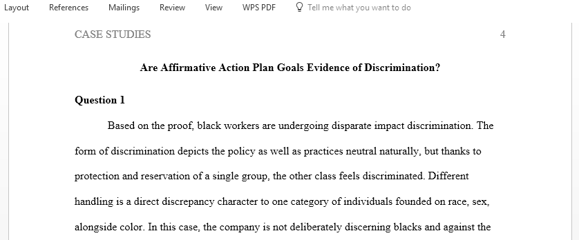 Are Affirmative Action Plan Goals Evidence of Discrimination