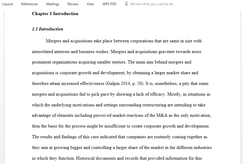 The Role Mergers and Acquisitions play in corporate growth and development