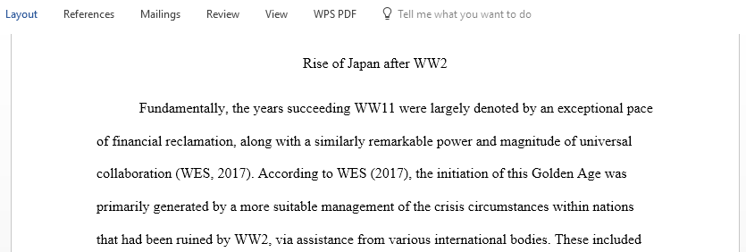 Discuss Japan rise back to power as a first-world country after the Second World War