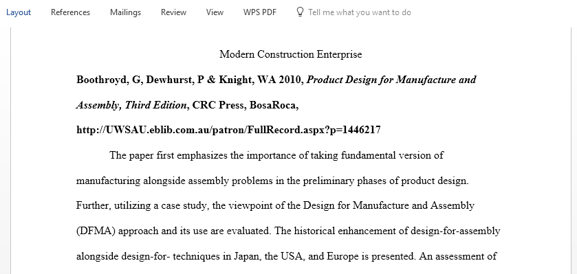 Research and write a literature review on Modern construction enterprise