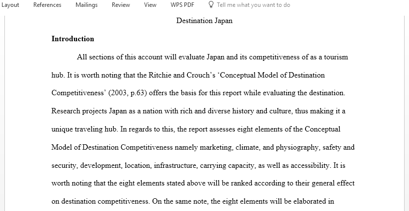 Group Destination Competitiveness Report