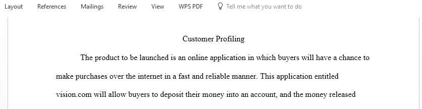 Write an essay on Customer Profiling