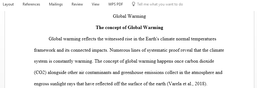Write an essay about global warming