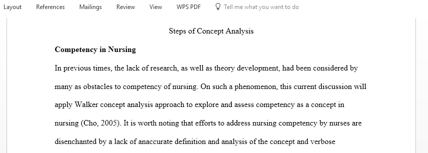 Steps of Concept Analysis