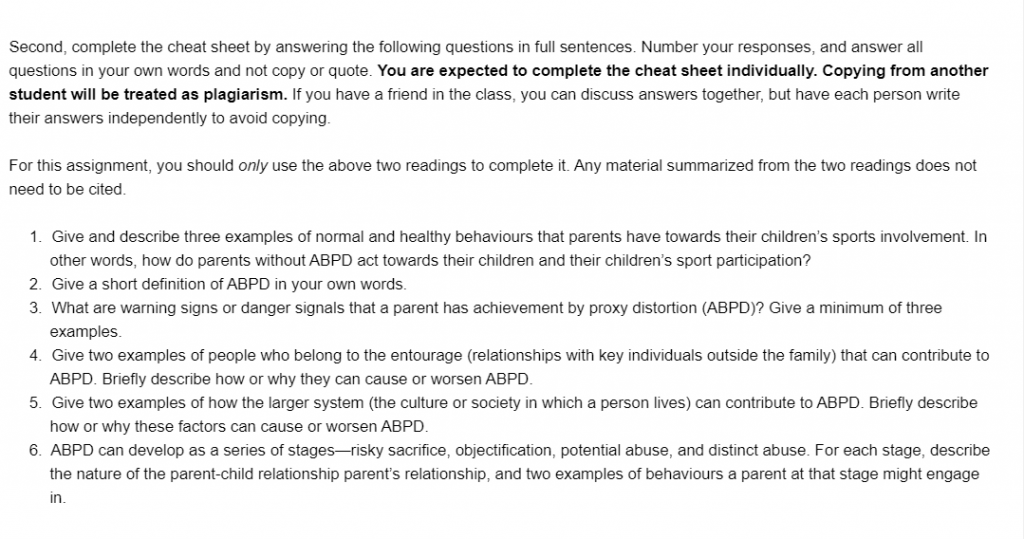 Give and describe three examples of normal and healthy behaviors that parents have towards their children sports involvement