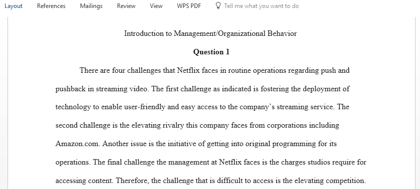 Briefly describe each of the four major challenges that Netflix faces