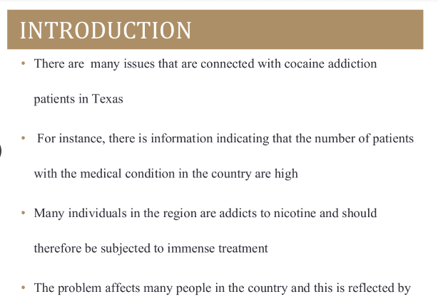 Nicotine addiction Presentation