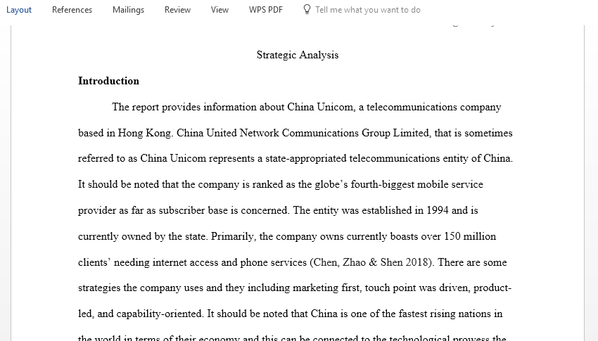 China United Network Communications Group Limited strategic analysis