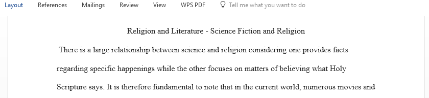 Relationship of science fiction to religion