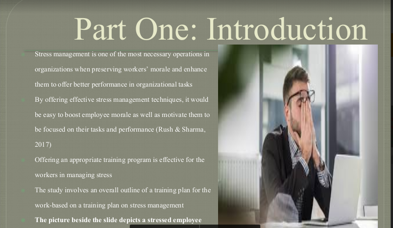 Designing a Training Program on Stress Management at Workplace PowerPoint presentation