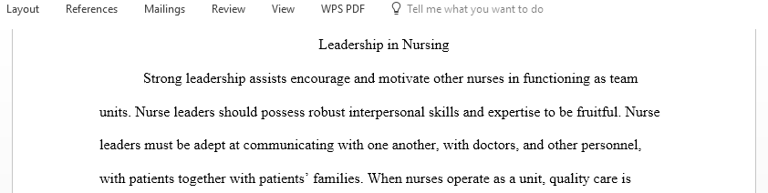 How the good leadership effect patient care