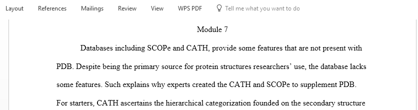 What do databases such as CATH and SCOPe offer that PDB lacks