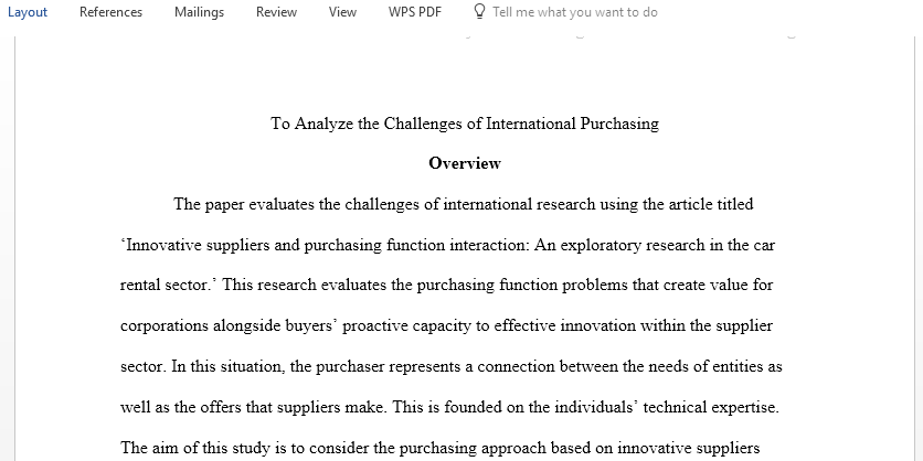 Find one or more most recent news about international purchasing and analyze the challenges of international purchasing and propose your recommendations to deal with those challenges