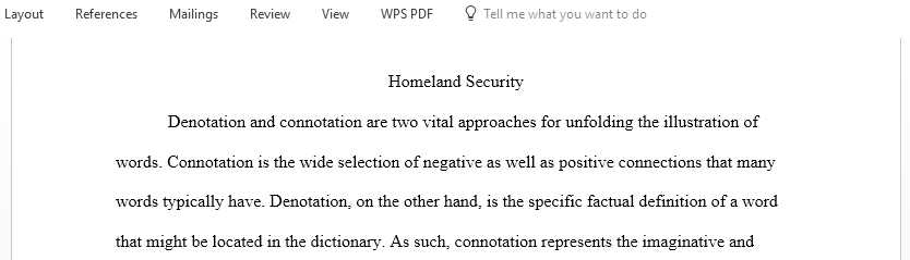 Discussion on denotative and connotative language