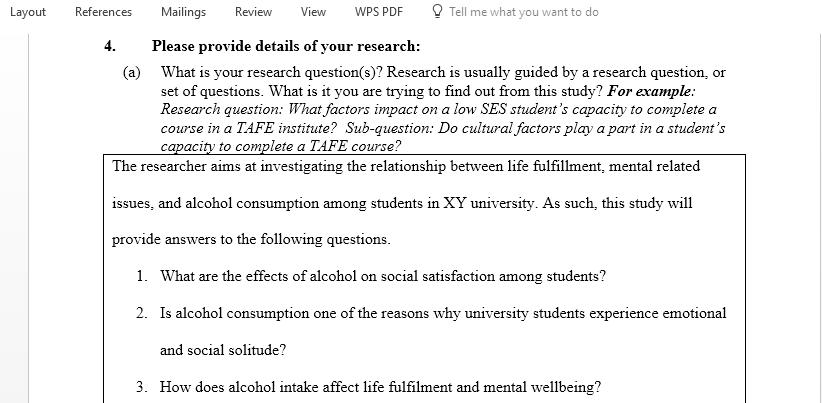 Discuss Alcohol Intake Life Satisfaction and Mental Health among University Students