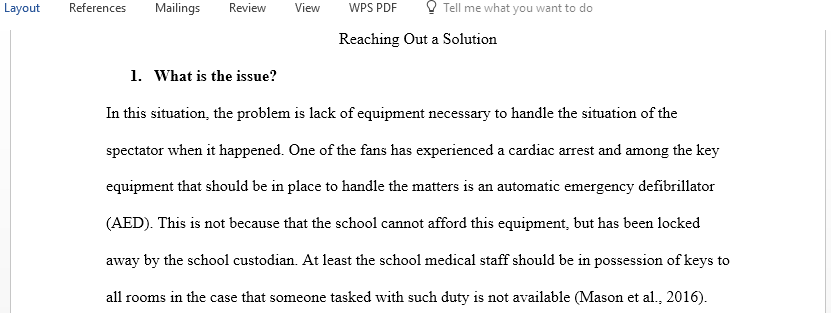 Developing a thoughtful process for advocating about an issue as a nurse from identifying a problem that needs to be solved through articulating a process for doing so