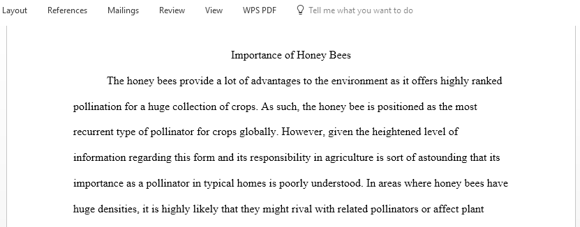 Discuss the Importance of Honey Bees