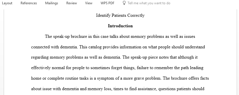 Discuss memory problems and dementia