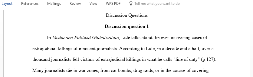  Discussion on the ever increasing cases of extrajudicial killings of innocent journalists and  the impact of populism and nationalism on social media