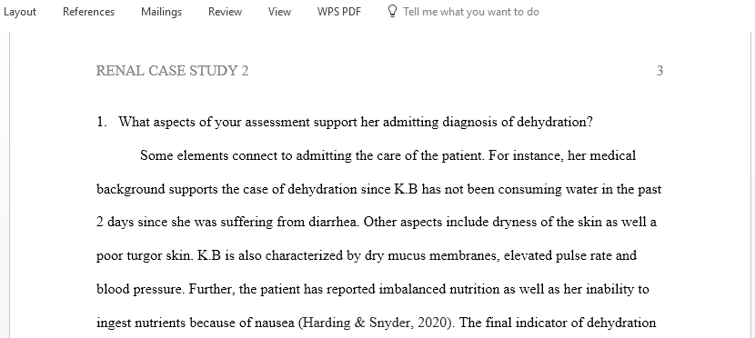 Renal disease Case Study 