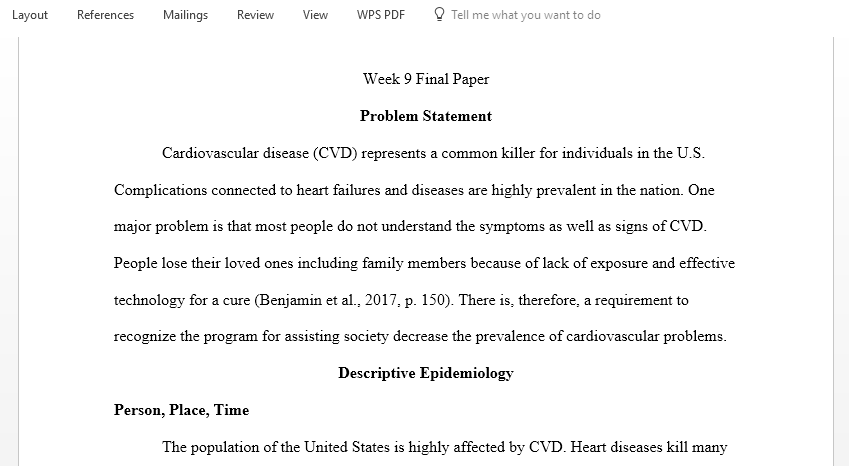 Write a research paper on Cardiovascular disease