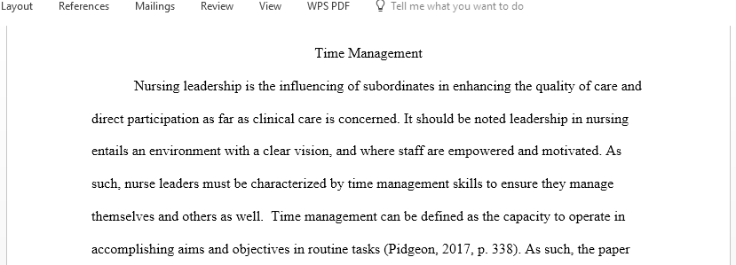 Using the Internet research and write a paper about Time Management