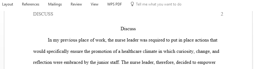 Discuss an example of how a nurse leader was successful in spearheading change within an organization institution or the government that impacted healthcare policy