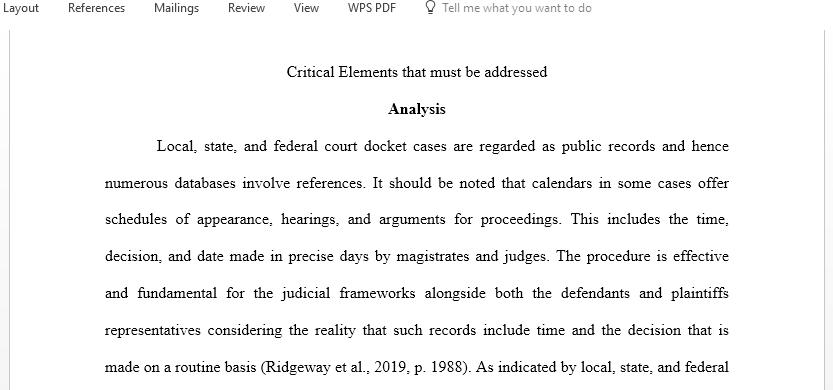 Analyze how federal state and local courts calendar and docket cases