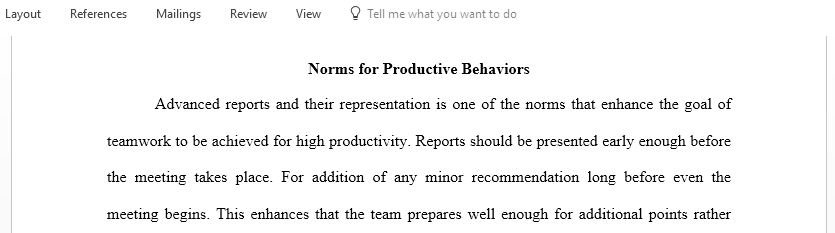 Find norms that you believe are absolutely essential to creating productive behaviors and mindsets that will help a group as they work together