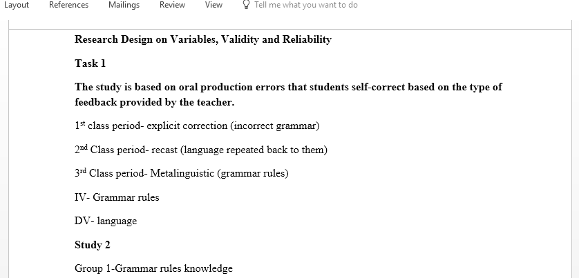 Differentiate between the concepts of variables validity and reliability