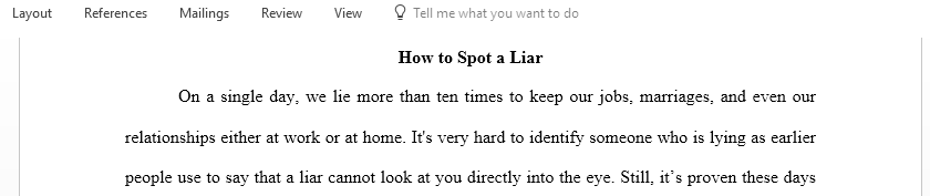 How to Spot a Liar - exacthomework