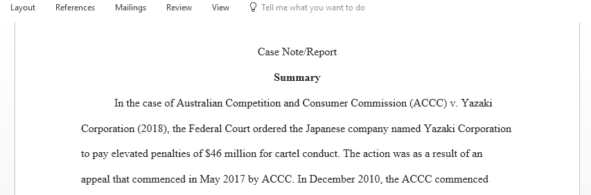 You work for a law firm and have been asked to contribute to a client-focused newsletter by providing a case note on the recent Federal Court judgment