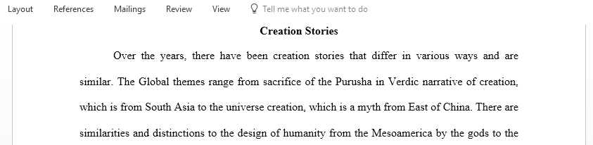 What are the main similarities and differences between the various creation stories