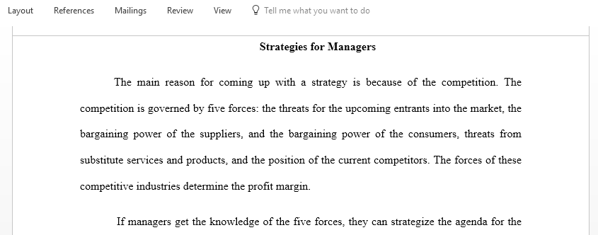 How Competitive Forces Shape Strategy Article summary