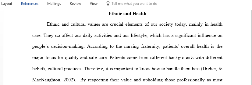 Write a blog post reflecting on an experience in which ethnic or cultural values  influenced values and beliefs regarding life death health or aging 
