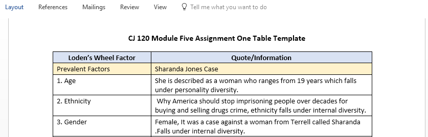 Look at Loden Wheel of Diversity factors and identify the pertinent information that frequently impacts interactions throughout the criminal justice system