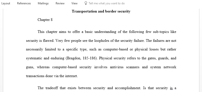 Transportation and boarder security