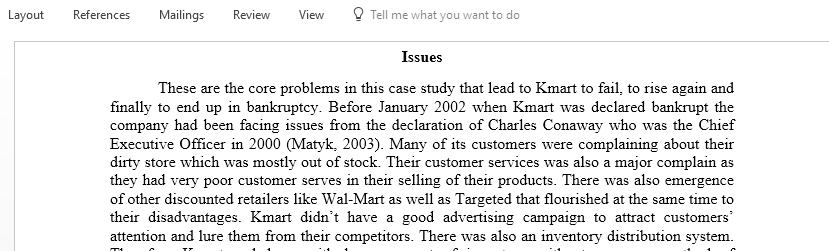 Case Analysis on Attention Kmart shoppers Into and out of bankruptcy