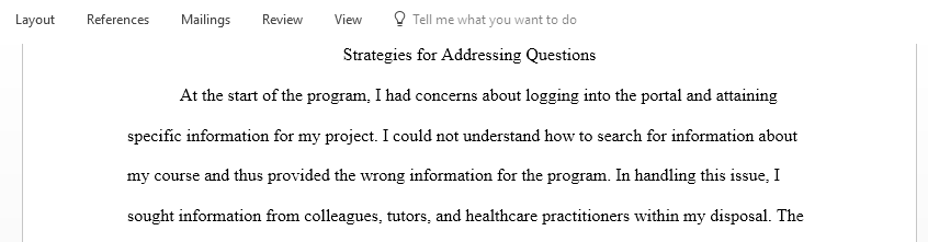 Reflect on questions or concerns you might have as you begin the MSN program