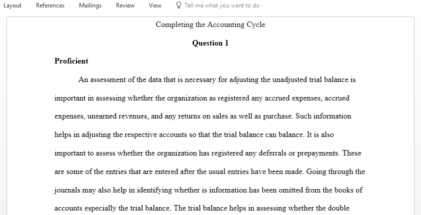 Discussion on Completing the Accounting Cycle