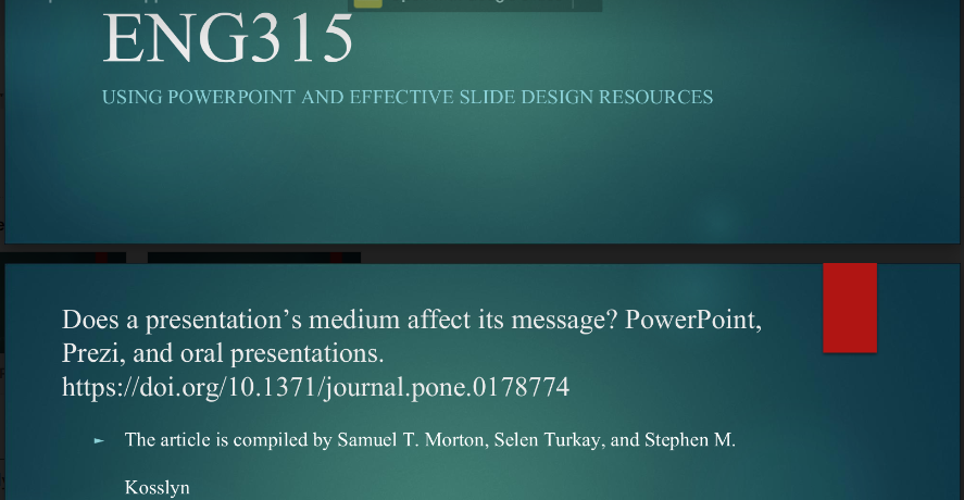 Locate an article video or other resource that relates to using PowerPoint or effective slide design and utilize PowerPoint to write your summary and include your link