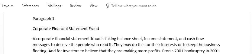 Find an example of corporate financial statement fraud in which the company purposefully misstated its inventory to deceive investors and briefly describe the fraud