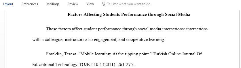 What are some of the factors that affect students' performance through social media
